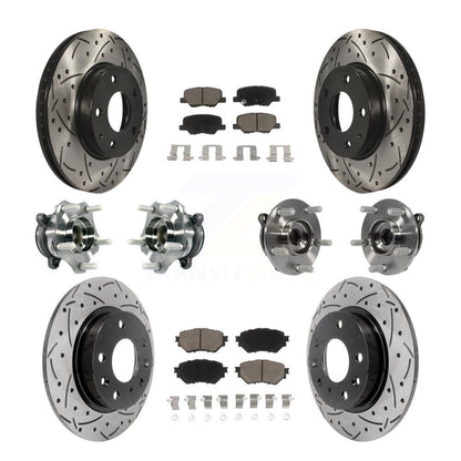 Kit de plaquettes de rotor de frein à disque revêtues de roulement de moyeu avant et arrière (10 pièces) pour Mazda 3 Spor