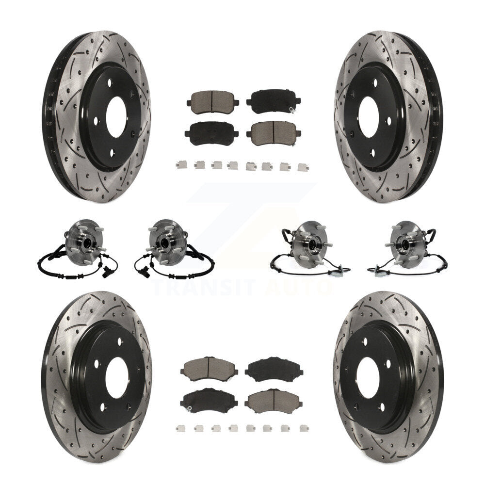 Kit de plaquettes de Rotor de frein, manteau de roulement avant et arrière (10 pièces) pour remorquage Dodge Grand Caravan