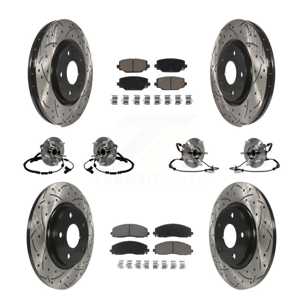 Kit de plaquettes de Rotor de frein, manteau de roulement avant et arrière (10 pièces) pour remorquage Dodge Grand Caravan