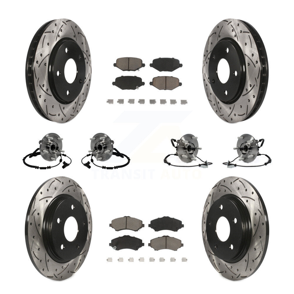 Kit de plaquettes de Rotor de frein, manteau de roulement avant et arrière (10 pièces) pour remorquage Dodge Grand Caravan