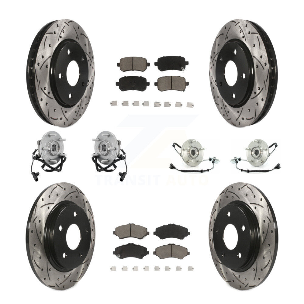 Kit de plaquettes de Rotor de frein, manteau de roulement avant et arrière (10 pièces) pour remorquage Dodge Grand Caravan