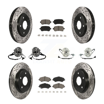 Kit de rotor et de plaquettes de frein revêtus de roulement de moyeu avant et arrière (10 pièces) pour Volkswagen Routa