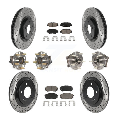 Kit de plaquettes de Rotor de frein à disque revêtu de roulement de moyeu avant et arrière (10 pièces) pour Hyundai Sonat