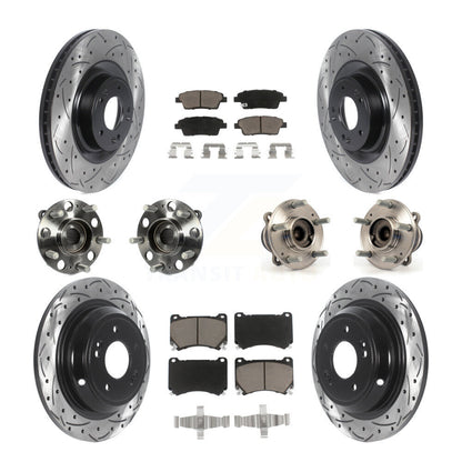 Kit de plaquettes de rotor de frein, roulement de moyeu avant et arrière (10 pièces) pour Hyundai Genesis 5.0