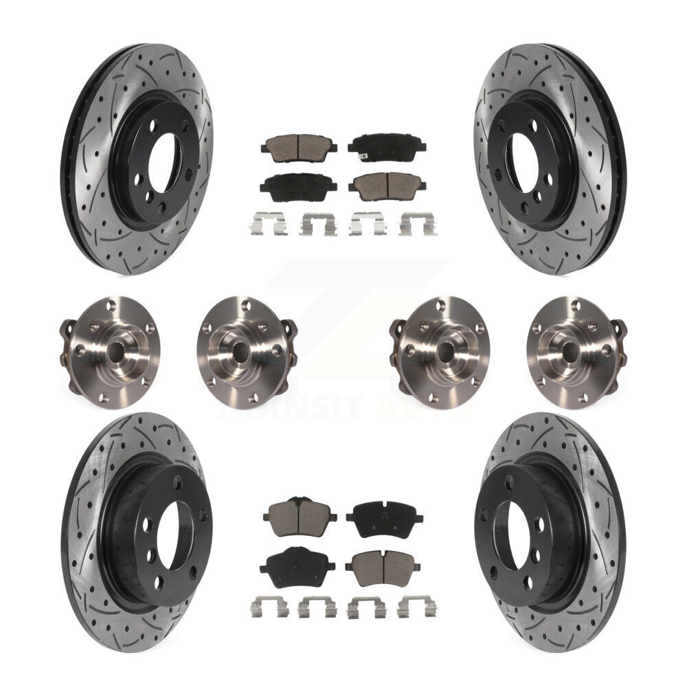 Kit de plaquettes de rotor de frein revêtues de roulement de moyeu avant et arrière (10 pièces) pour Mini Cooper Pacema