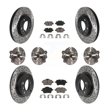 Kit de plaquettes de rotor de frein revêtues de roulement de moyeu avant et arrière (10 pièces) pour Mini Cooper Pacema