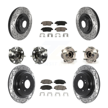 Kit de plaquettes de Rotor de frein, roulement de moyeu avant et arrière (10 pièces) pour Hyundai Genesis 3.8