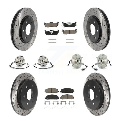 Kit de plaquettes de rotor de frein à disque revêtues de roulement de moyeu avant et arrière (10 pièces) pour INFINITI QX5