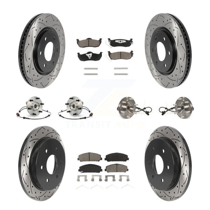 Kit de plaquettes de rotor de frein à disque revêtues de roulement de moyeu avant et arrière (10 pièces) pour Nissan Armad