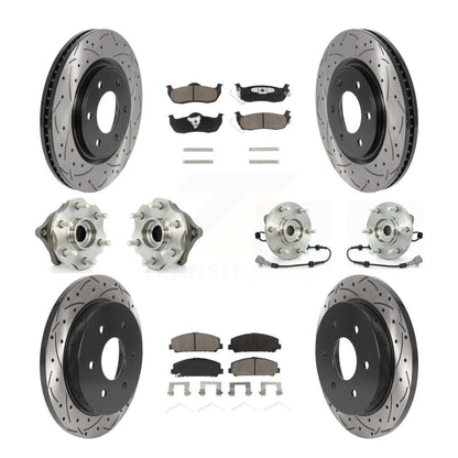 Kit de plaquettes de rotor de frein à disque revêtues de roulement de moyeu avant et arrière (10 pièces) pour Nissan Armad