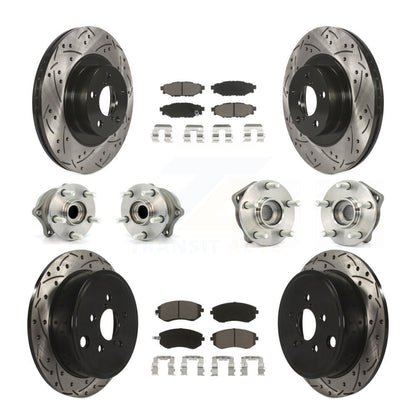 Kit de plaquettes de Rotor de frein, roulement de moyeu avant et arrière (10 pièces) pour Subaru Outback Legac