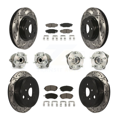 Kit de plaquettes de Rotor de frein à disque revêtu de roulement de moyeu avant et arrière (10 pièces) pour Subaru Imprez