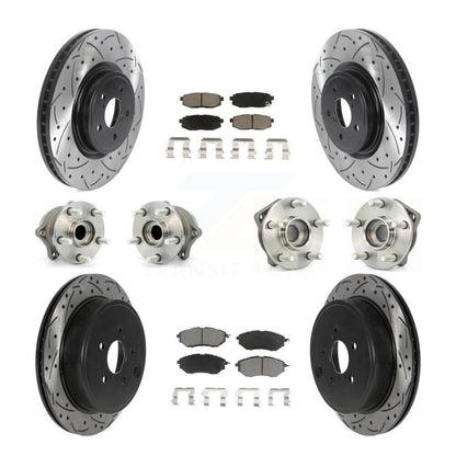 Kit de plaquettes de Rotor de frein, roulement de moyeu avant et arrière (10 pièces) pour Subaru Outback Legac