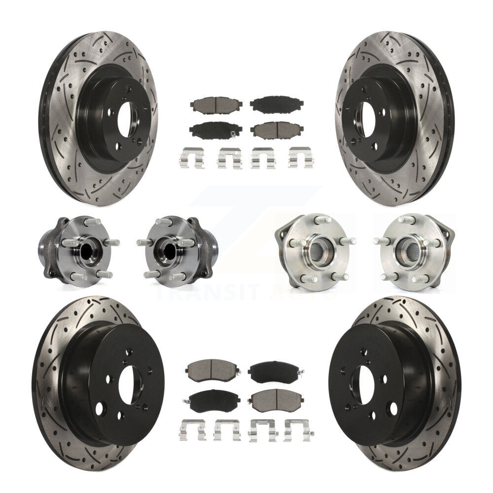 Kit de rotors et plaquettes de frein à roulement avant et arrière (10 pièces) pour Subaru XV Crosstre
