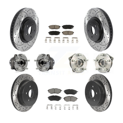 Kit de plaquettes de rotor de frein, roulement de moyeu avant et arrière (10 pièces) pour Subaru Forester 2.0