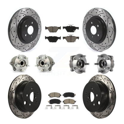 Kit de rotors et plaquettes de frein revêtus de roulement de moyeu avant et arrière (10 pièces) pour Subaru Crosstre