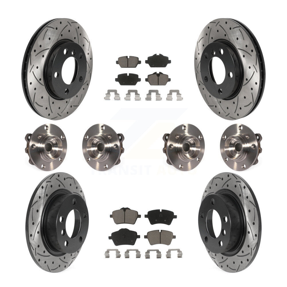 Kit de plaquettes de Rotor de frein enduit de roulement de moyeu avant et arrière, pour Mini Cooper Countryman AW