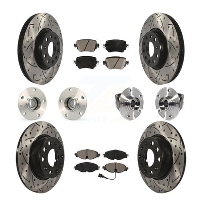 Kit de plaquettes de Rotor de frein à disque revêtu de roulement de moyeu avant et arrière (10 pièces) pour Volkswagen GT