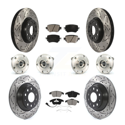 Kit de rotor et de plaquettes de frein revêtus de roulement de moyeu avant et arrière (10 pièces) pour Audi Q3 Quattr