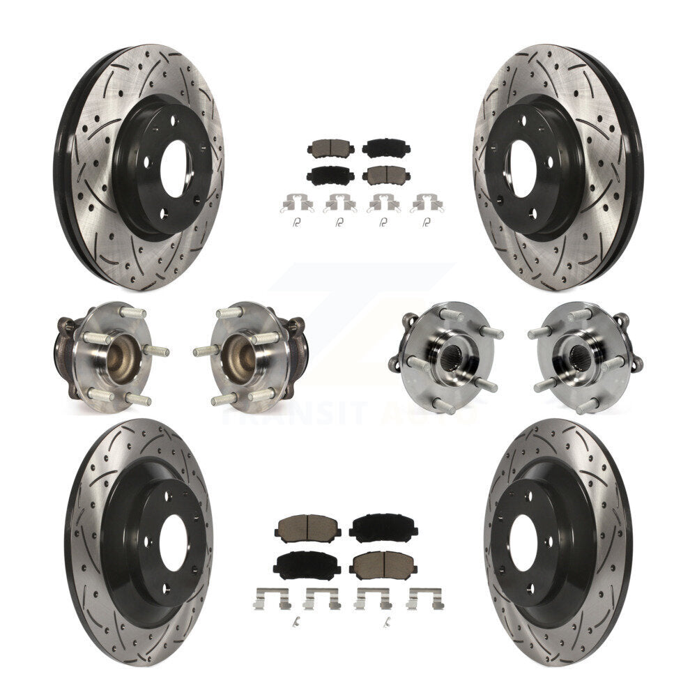 Kit de plaquettes de rotor de frein, roulement de moyeu avant et arrière (10 pièces) pour Mazda CX-5 FW 13-15