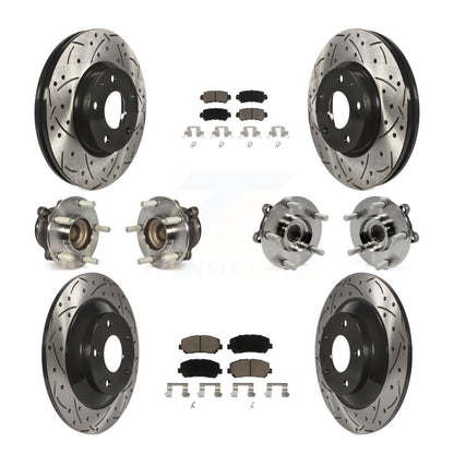 Kit de plaquettes de rotor de frein, roulement de moyeu avant et arrière (10 pièces) pour Mazda CX-5 FW 13-15