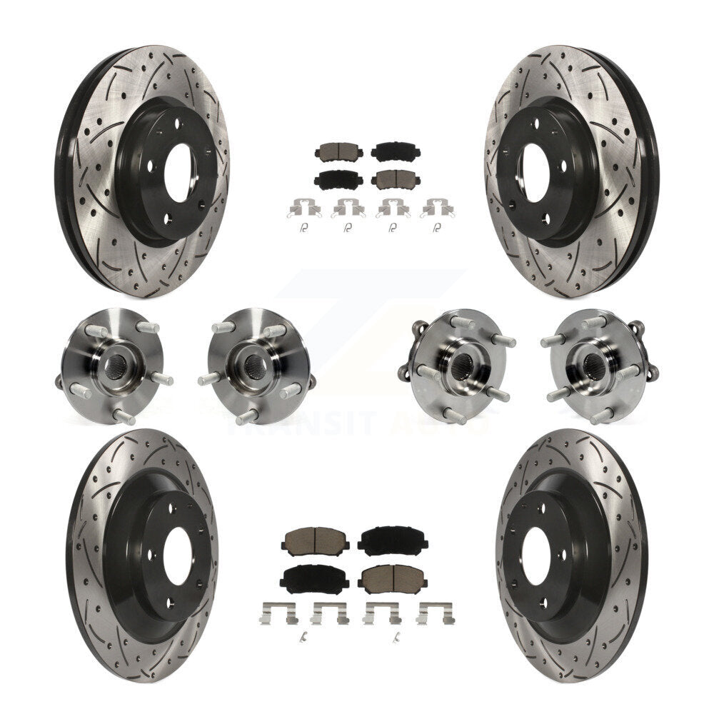 Kit de plaquettes de rotor de frein, roulement de moyeu avant et arrière (10 pièces) pour Mazda CX-5 AW 13-15