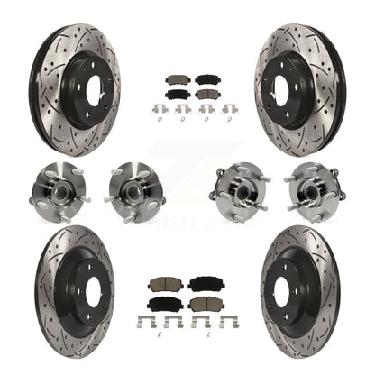 Kit de plaquettes de rotor de frein, roulement de moyeu avant et arrière (10 pièces) pour Mazda CX-5 AW 13-15
