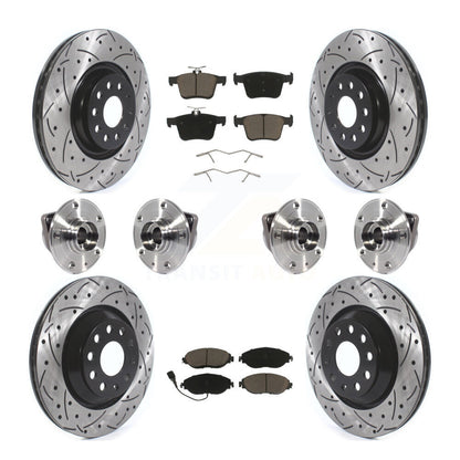 Kit de plaquettes de rotor de frein enduites de roulement de moyeu avant et arrière (10 pièces) pour Audi Q3 volkswagen