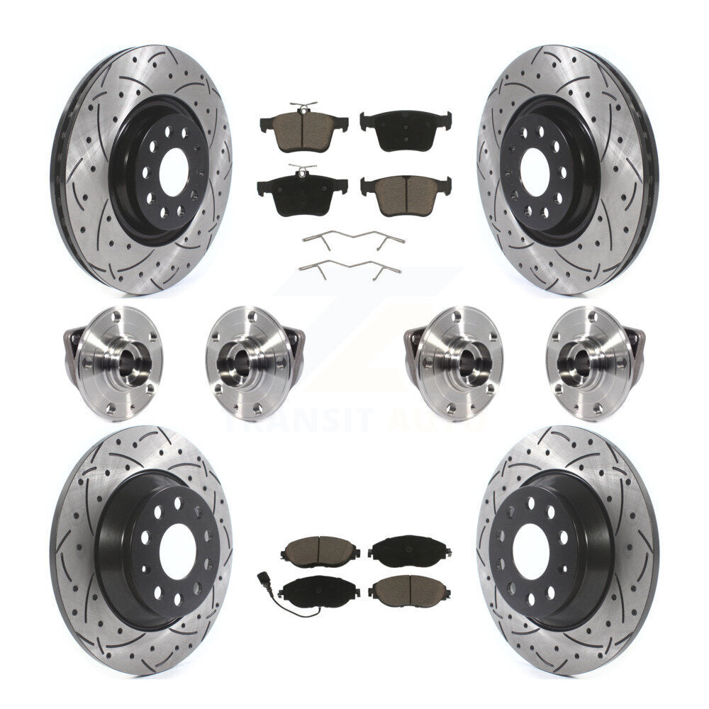 Kit de plaquettes de Rotor de frein, roulement de moyeu avant et arrière (10 pièces) pour Volkswagen Tiguan AW
