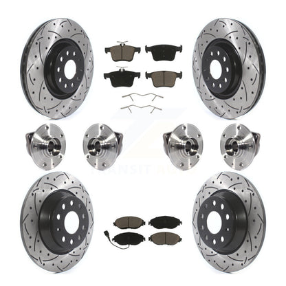 Kit de plaquettes de Rotor de frein, roulement de moyeu avant et arrière (10 pièces) pour Volkswagen Tiguan AW