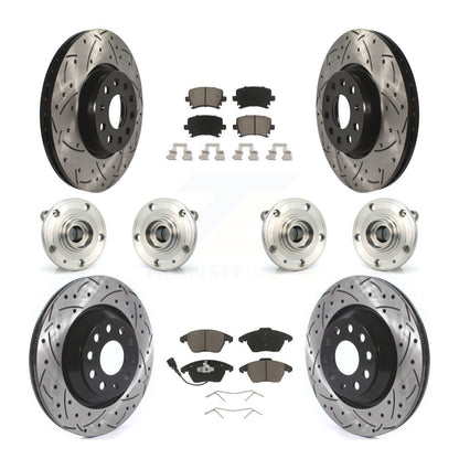 Kit de plaquettes de rotor de frein, roulement de moyeu avant et arrière (10 pièces) pour Volkswagen Passat C