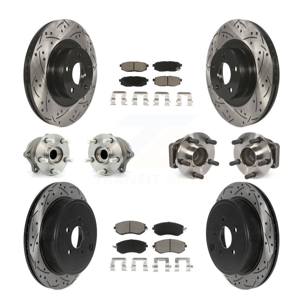 Kit de plaquettes de rotor de frein, roulement de moyeu avant et arrière (10 pièces), pour Toyota 86 Subaru BR