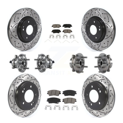 Kit de plaquettes de rotor de frein, roulement de moyeu avant et arrière (10 pièces) pour Hyundai Elantra 1.6