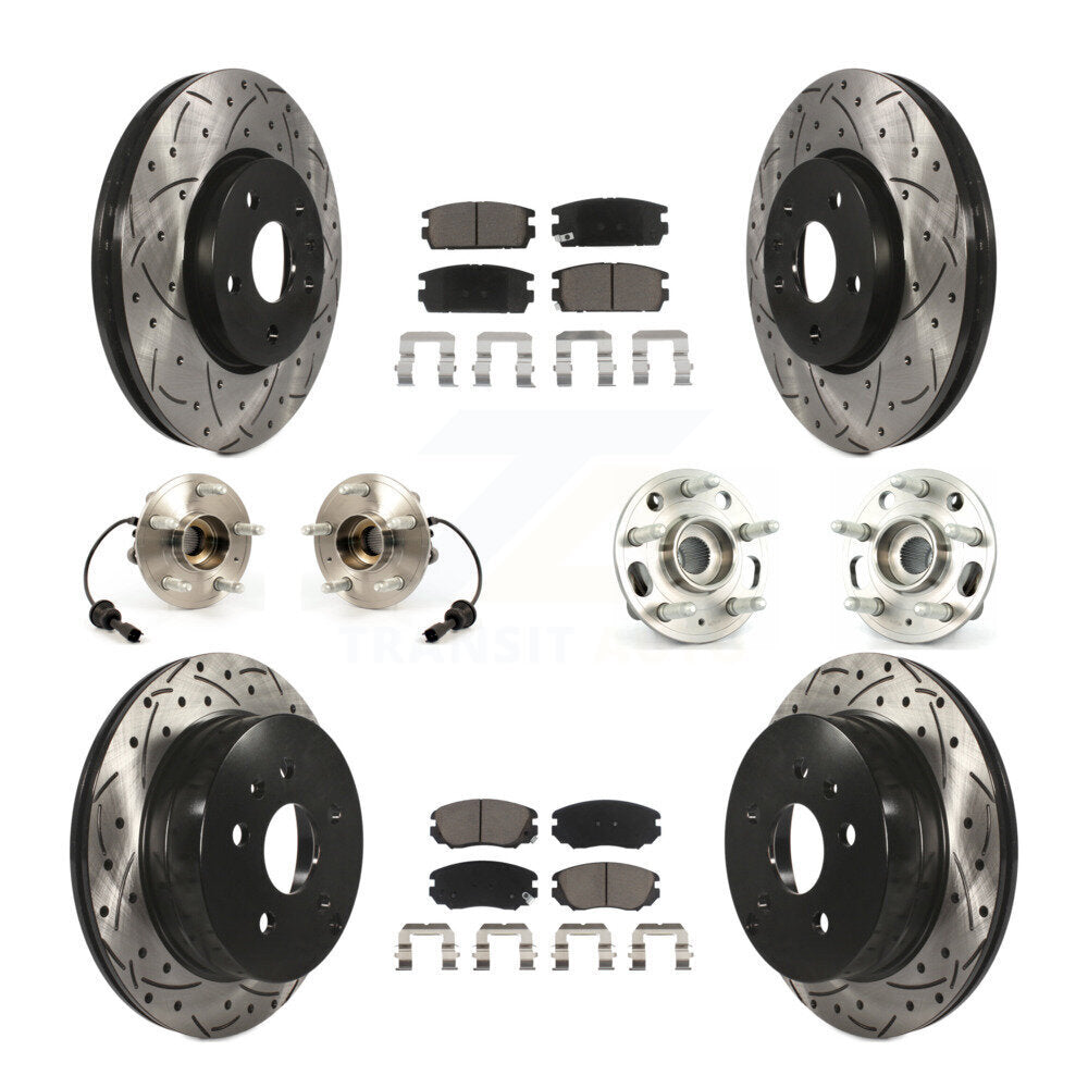 Kit de plaquettes de Rotor de frein, roulement de moyeu avant et arrière (10 pièces) pour Chevrolet Equinox GM