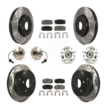 Kit de plaquettes de Rotor de frein, roulement de moyeu avant et arrière (10 pièces) pour Chevrolet Equinox GM