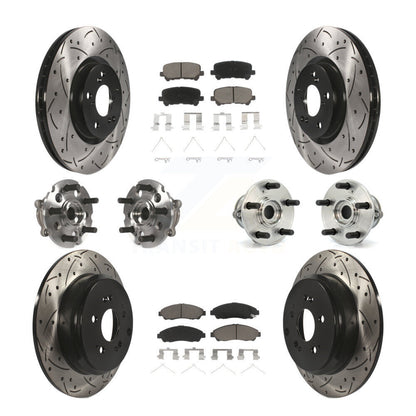 Kit de plaquettes de Rotor de frein, roulement de moyeu avant et arrière (10 pièces) pour Honda Pilot Acura MD