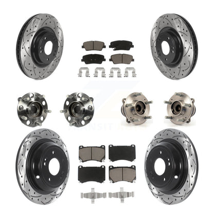 Kit de plaquettes de Rotor de frein, roulement de moyeu avant et arrière (10 pièces) pour Hyundai Genesis 4.6