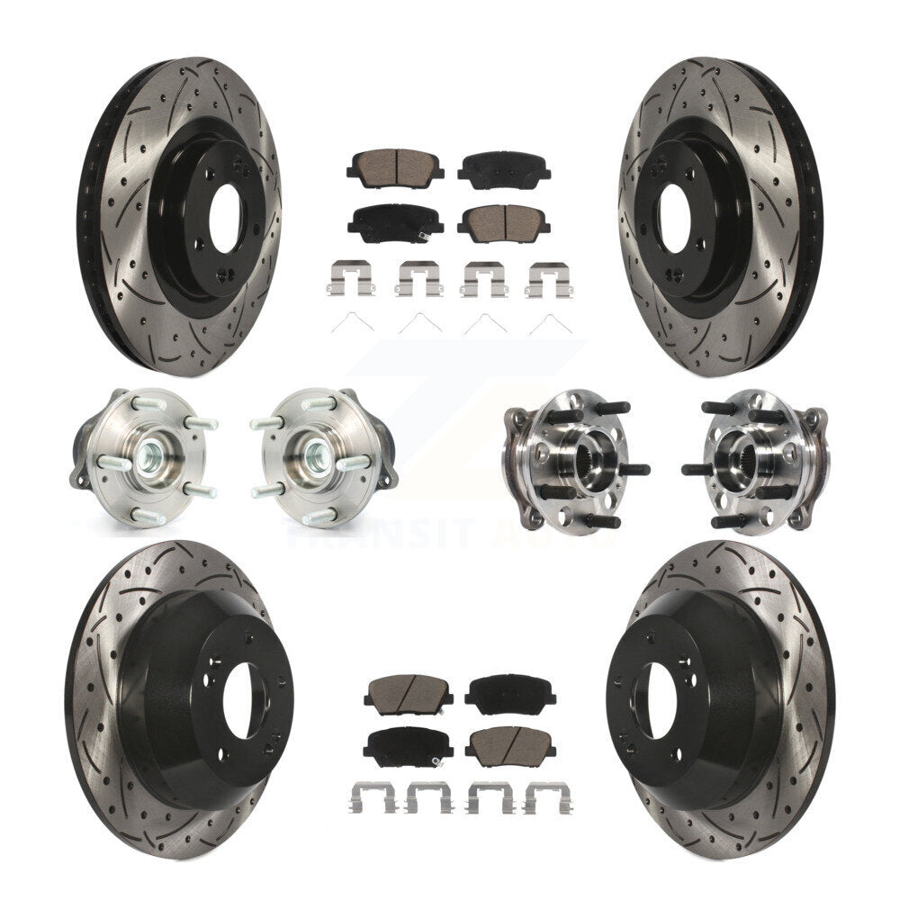 Kit de plaquettes de Rotor de frein enduit de roulement de moyeu avant et arrière, pour Hyundai Santa Fe Sport FW