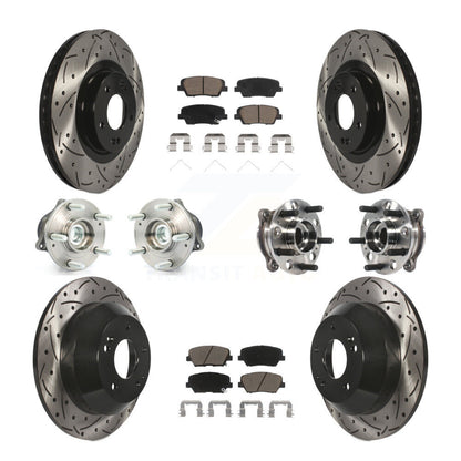 Kit de plaquettes de Rotor de frein enduit de roulement de moyeu avant et arrière, pour Hyundai Santa Fe Sport FW