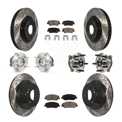 Kit de plaquettes de Rotor de frein revêtues de roulement de moyeu avant et arrière (10 pièces) pour Hyundai Santa Fe X