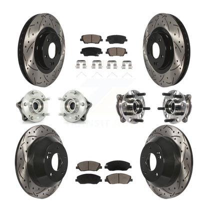 Kit de plaquettes de Rotor de frein revêtues de roulement de moyeu avant et arrière (10 pièces) pour Hyundai Santa Fe X