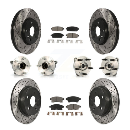 Kit de plaquettes de rotor de frein, roulement de moyeu avant et arrière (10 pièces) pour Chevrolet Cruz 11-12