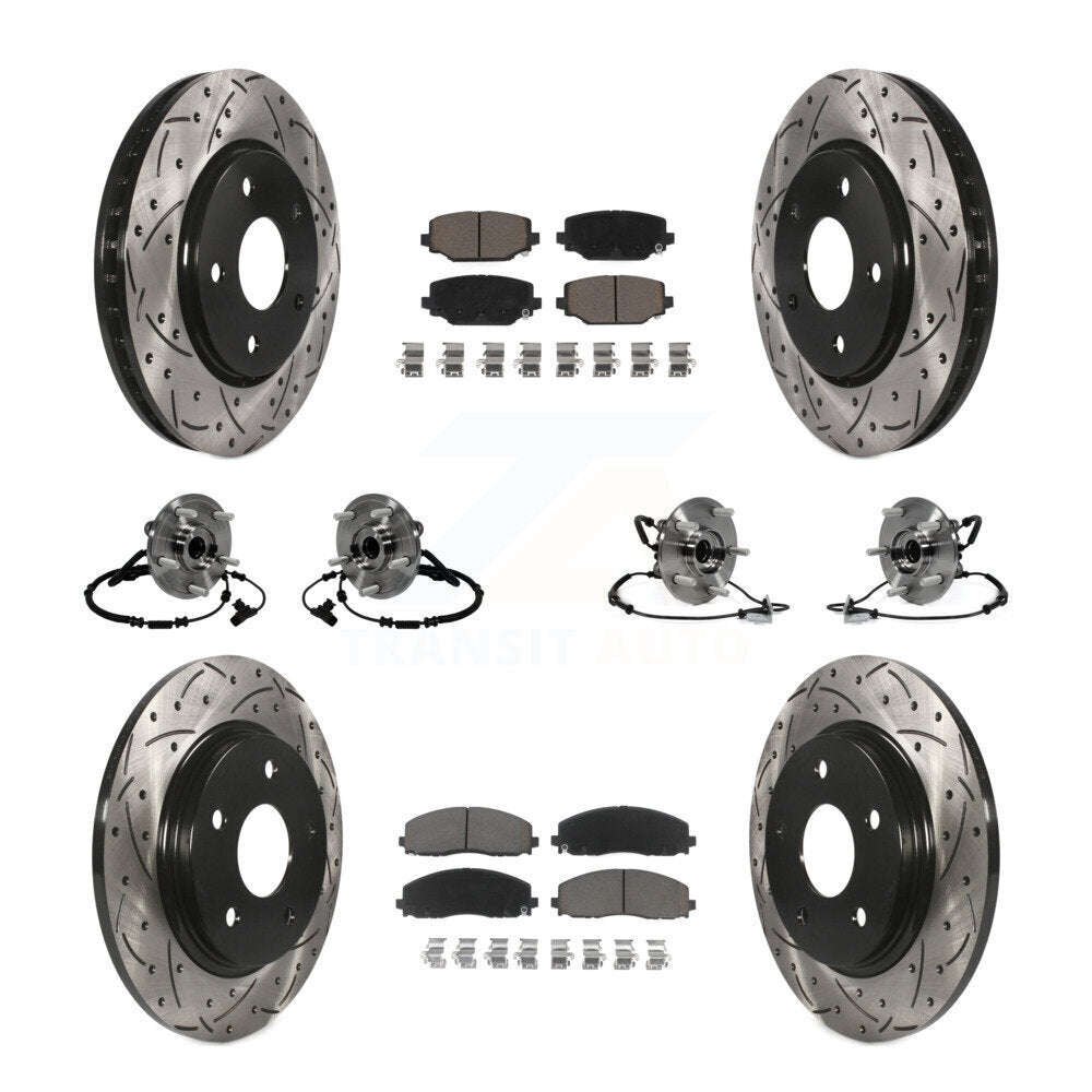 Kit de rotor et de plaquettes de frein à roulement avant et arrière (10 pièces) pour Dodge Grand Carava