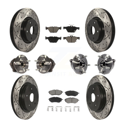Kit de plaquettes de Rotor de frein, roulement de moyeu avant et arrière (10 pièces) pour Subaru Outback Legac