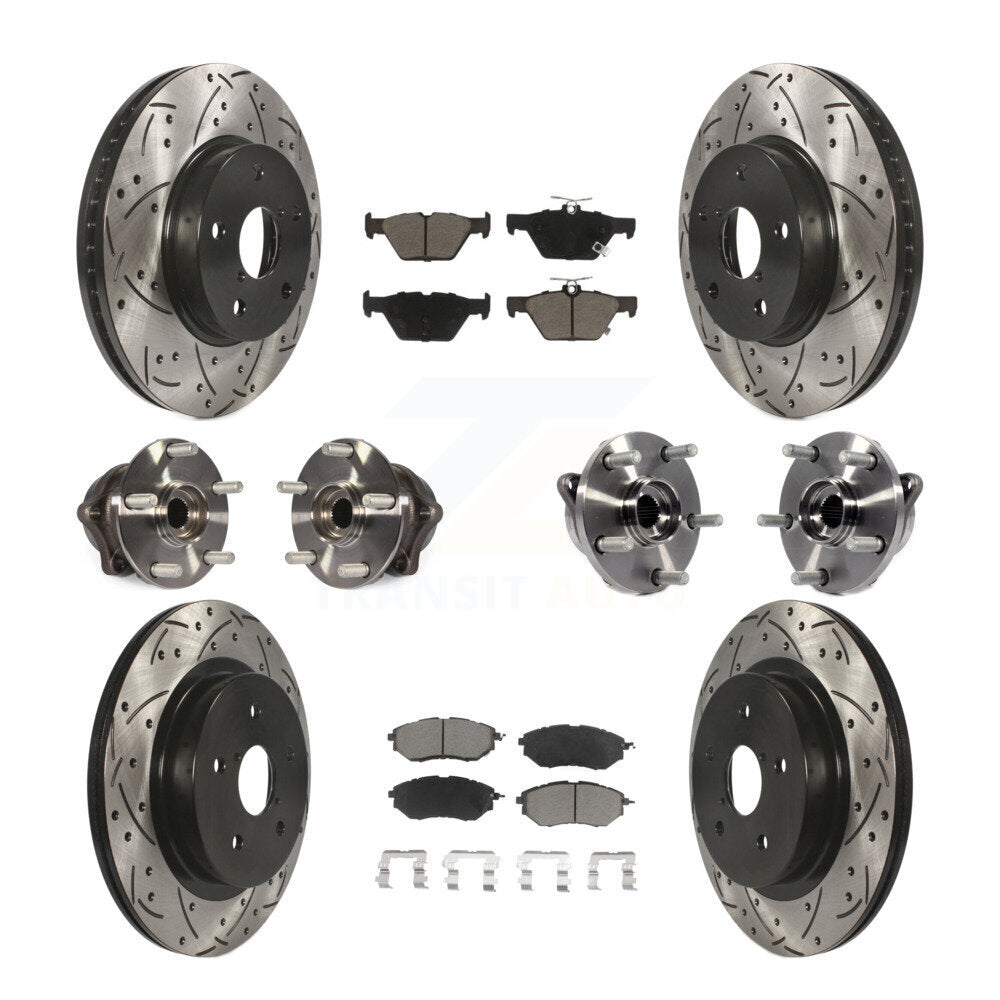 Kit de plaquettes de Rotor de frein, roulement de moyeu avant et arrière (10 pièces) pour Subaru Legacy 2.5 15