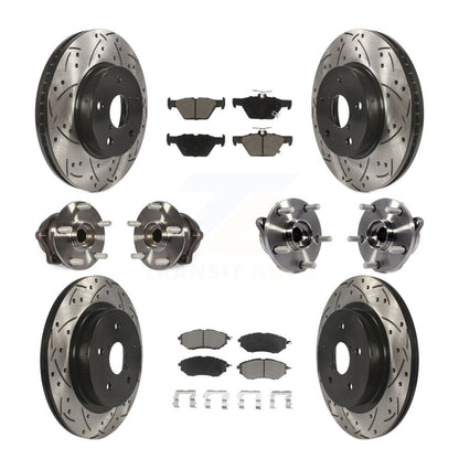 Kit de plaquettes de Rotor de frein, roulement de moyeu avant et arrière (10 pièces) pour Subaru Legacy 2.5 15