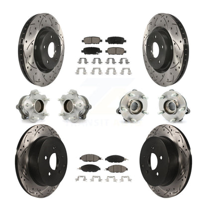 Kit de plaquettes de Rotor de frein, roulement de moyeu avant et arrière (10 pièces) pour Nissan Pathfinder FW