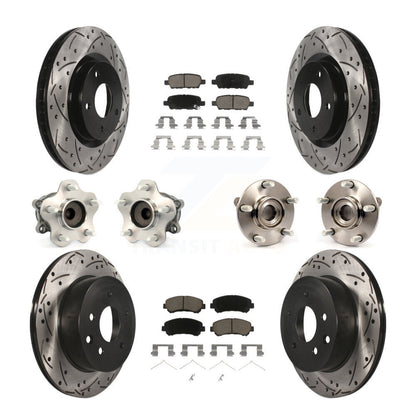 Kit de plaquettes de Rotor de frein revêtues de roulement de moyeu avant et arrière (10 pièces) pour Nissan Rogue Selec