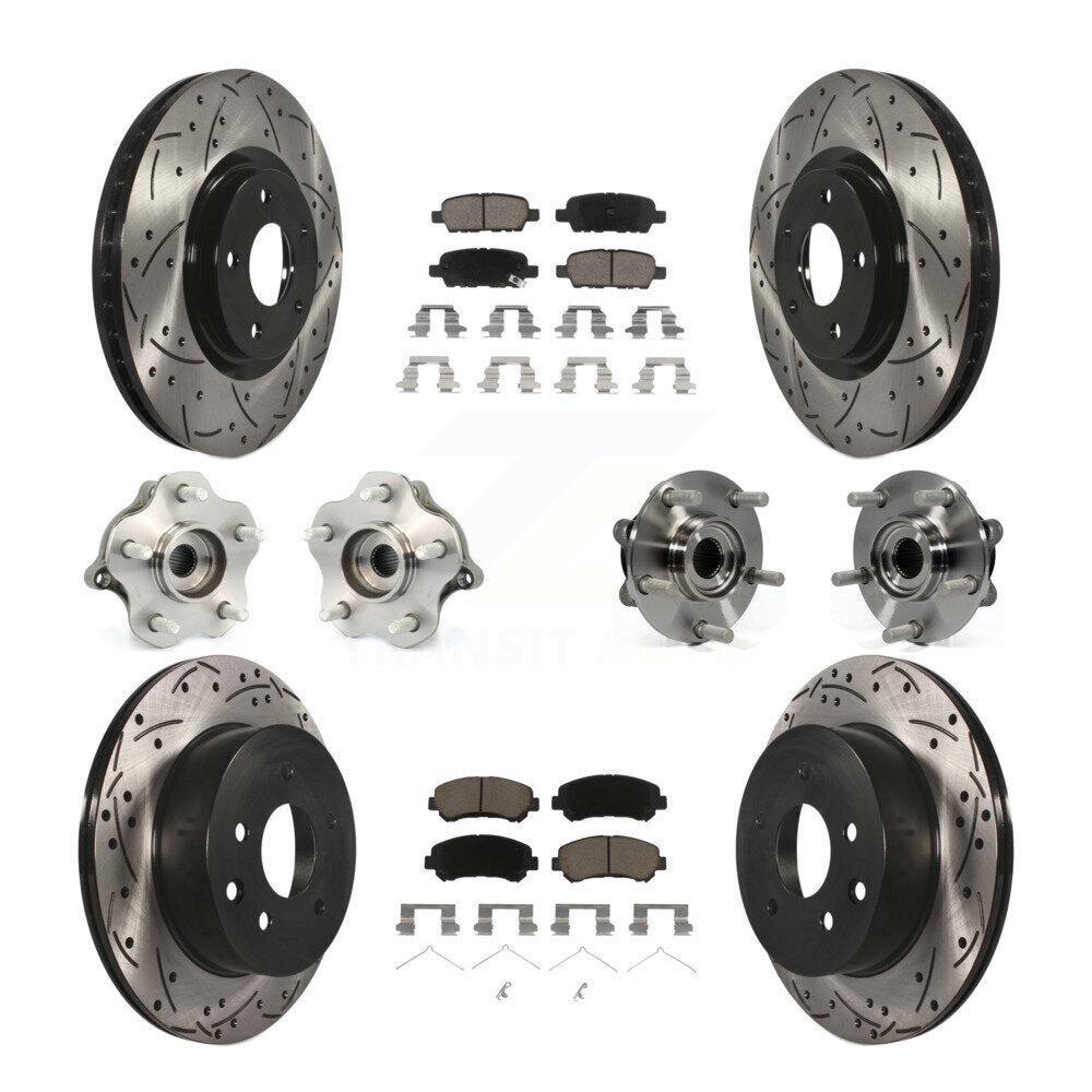Kit de plaquettes de rotor de frein, roulement de moyeu avant et arrière (10 pièces), pour Nissan Juke To 04 1