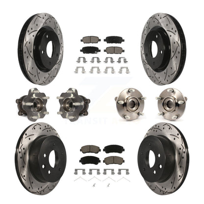 Kit de plaquettes de Rotor de frein revêtues de roulement de moyeu avant et arrière (10 pièces) pour Nissan Rogue Selec